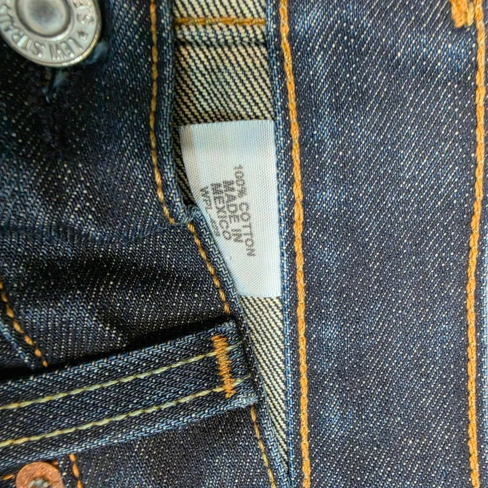 Levis 501 J. Crew Mens Dark Wash Straight Leg Button Fly Jeans 36x32 Indigo